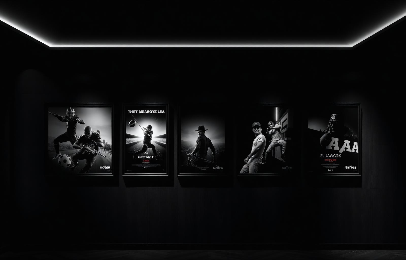 Framed poster gallery wall